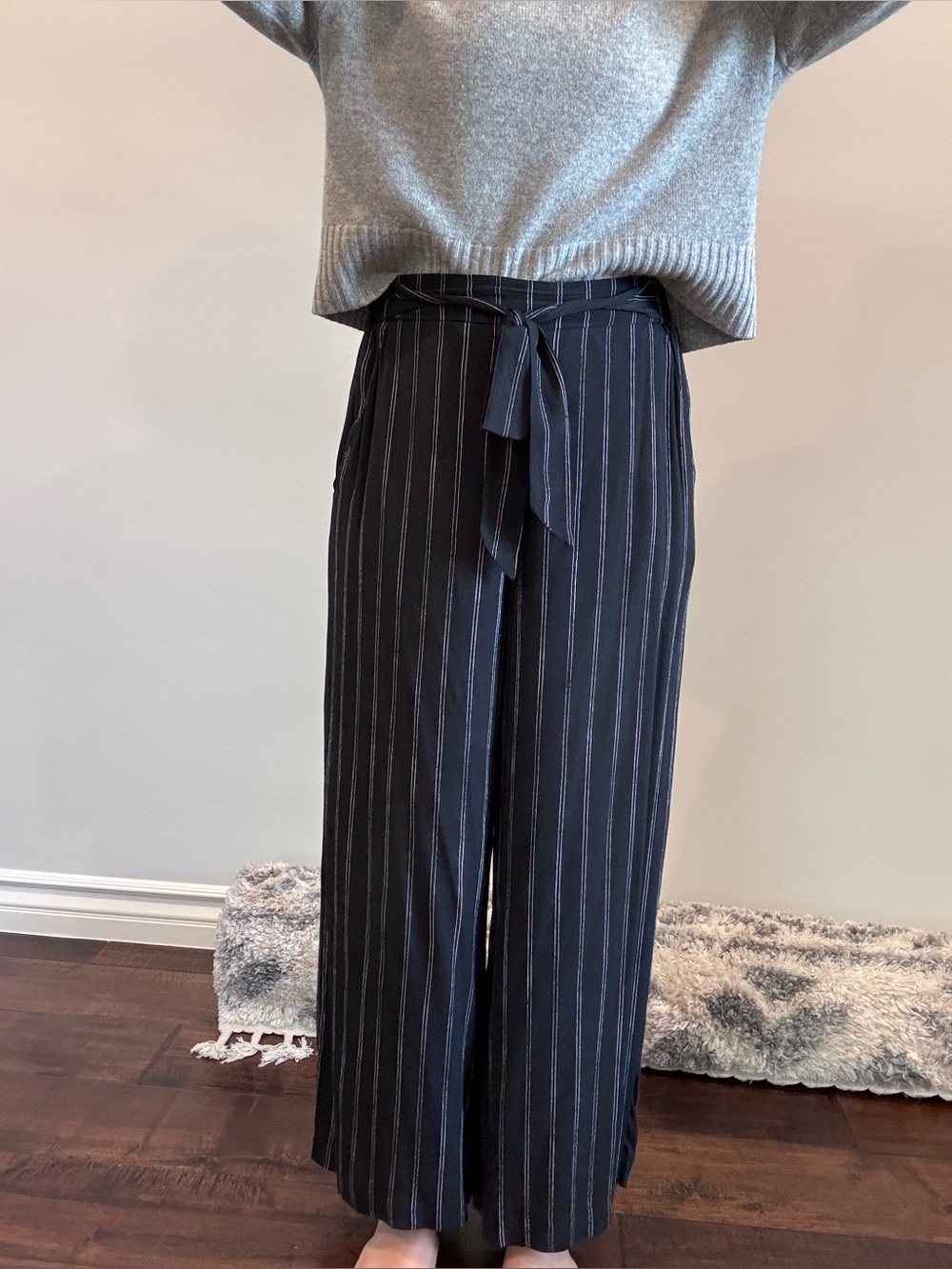 Wilfred Pinstripe Navy Women’s Trousers